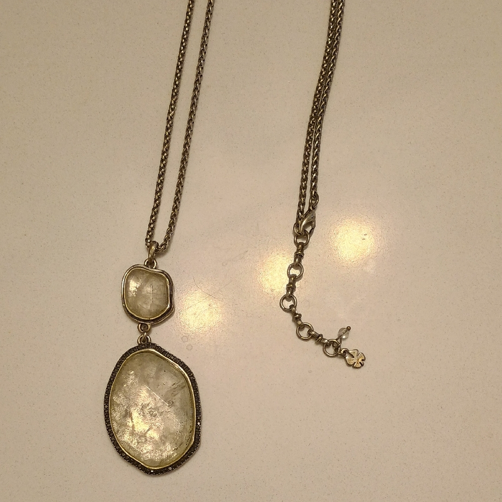 Lucky Brand Silver and Gold Pendant Necklace